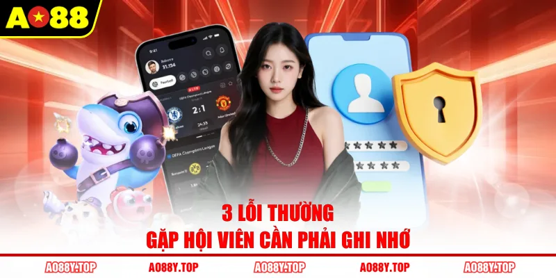 3 lỗi thường gặp hội viên cần phải ghi nhớ